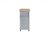 Grady Gray/Light Brown Kitchen Cart - Lara Furniture