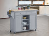 Grady Gray/Light Brown Kitchen Cart - Lara Furniture