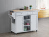 Grady White/Light Brown Kitchen Cart - Lara Furniture