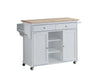 Grady White/Light Brown Kitchen Cart - Lara Furniture