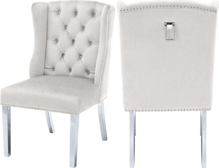 Suri Velvet / Foam Cream Dining Chair (Set of 2)