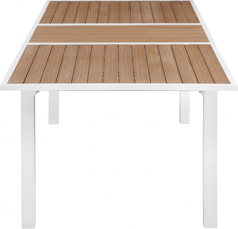 [HOT DEAL] Nizuc Aluminum / Polywood Brown Outdoor Patio Extendable Aluminum Dining Table