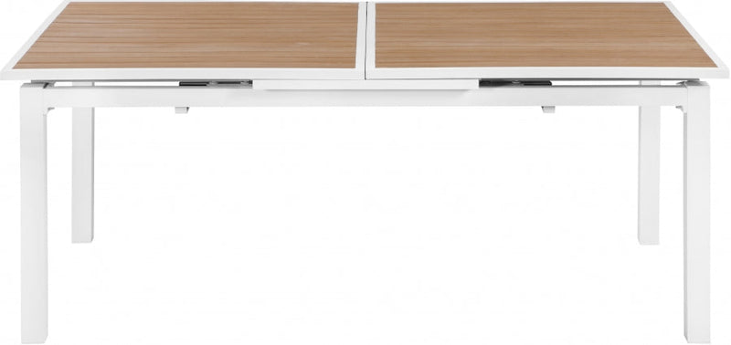 [HOT DEAL] Nizuc Aluminum / Polywood Brown Outdoor Patio Extendable Aluminum Dining Table