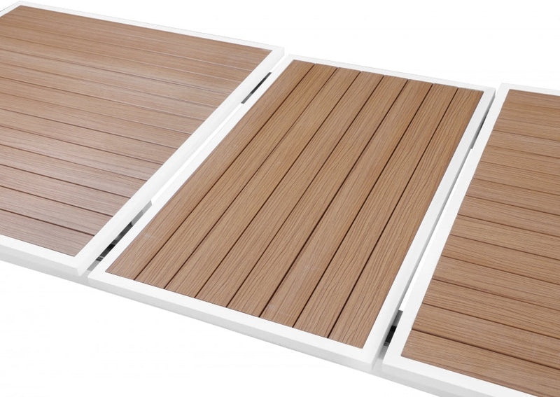 [HOT DEAL] Nizuc Aluminum / Polywood Brown Outdoor Patio Extendable Aluminum Dining Table