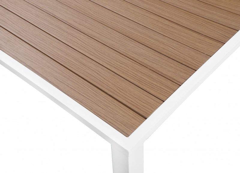 [HOT DEAL] Nizuc Aluminum / Polywood Brown Outdoor Patio Extendable Aluminum Dining Table