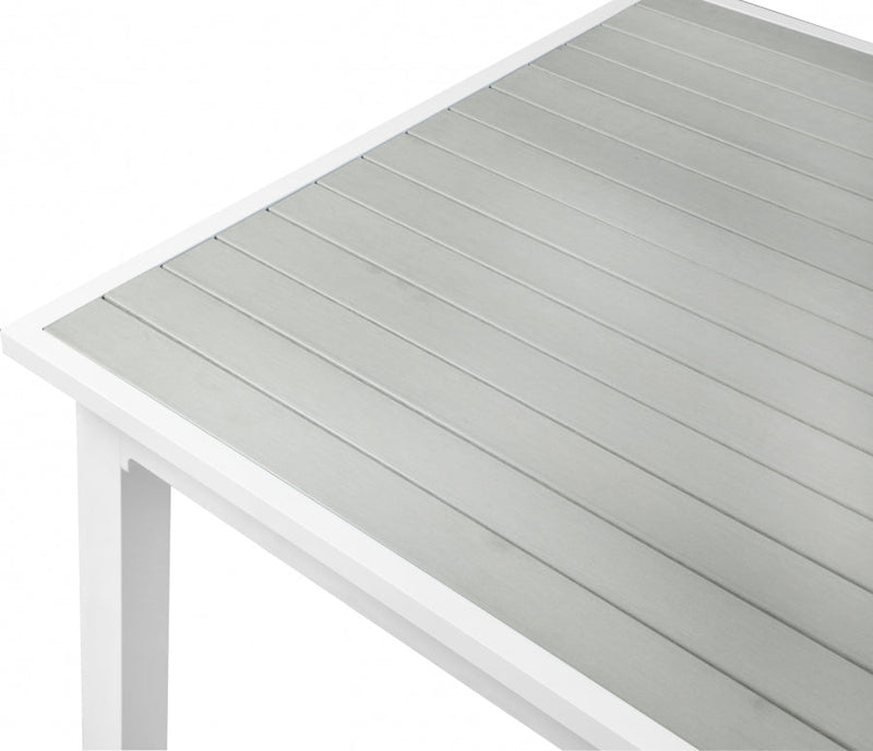 [HOT DEAL] Nizuc Aluminum / Polywood Grey Outdoor Patio Extendable Aluminum Dining Table