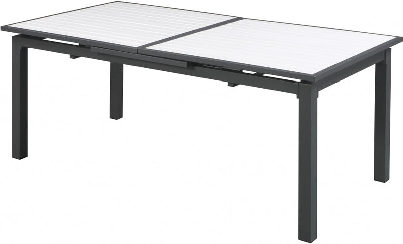 [HOT DEAL] Nizuc Aluminum / Polywood White Outdoor Patio Aluminum Dining Table