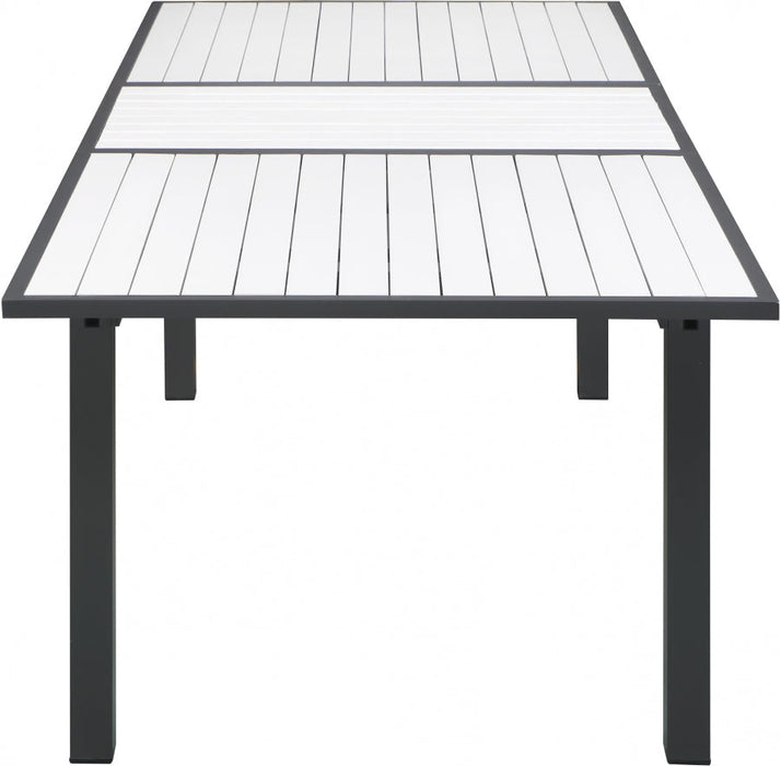 [HOT DEAL] Nizuc Aluminum / Polywood White Outdoor Patio Aluminum Dining Table