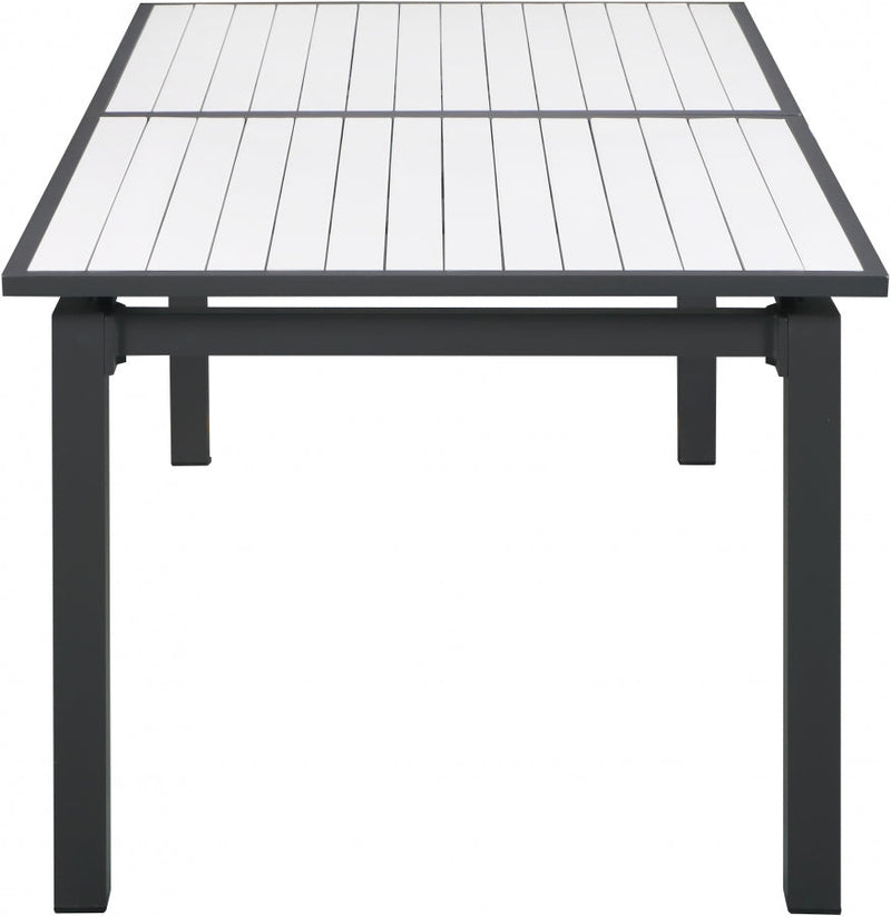 [HOT DEAL] Nizuc Aluminum / Polywood White Outdoor Patio Aluminum Dining Table