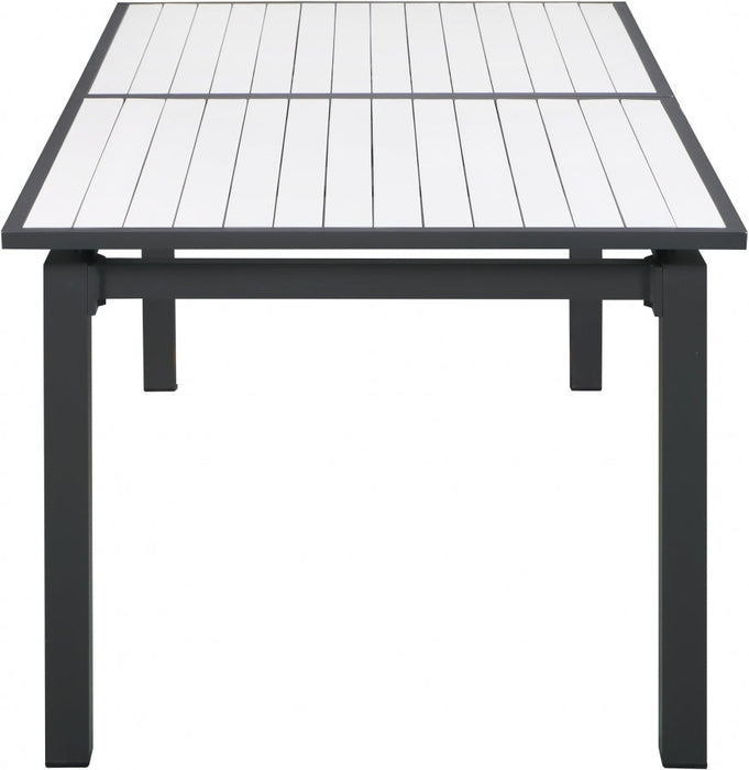 [HOT DEAL] Nizuc Aluminum / Polywood White Outdoor Patio Aluminum Dining Table