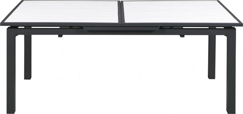 [HOT DEAL] Nizuc Aluminum / Polywood White Outdoor Patio Aluminum Dining Table