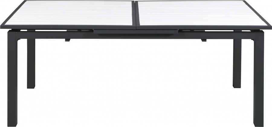 [HOT DEAL] Nizuc Aluminum / Polywood White Outdoor Patio Aluminum Dining Table