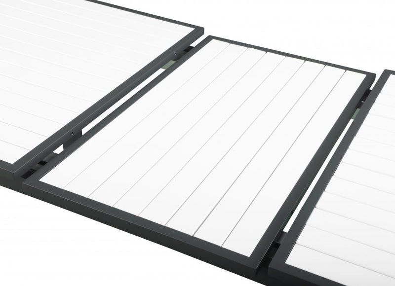 [HOT DEAL] Nizuc Aluminum / Polywood White Outdoor Patio Aluminum Dining Table
