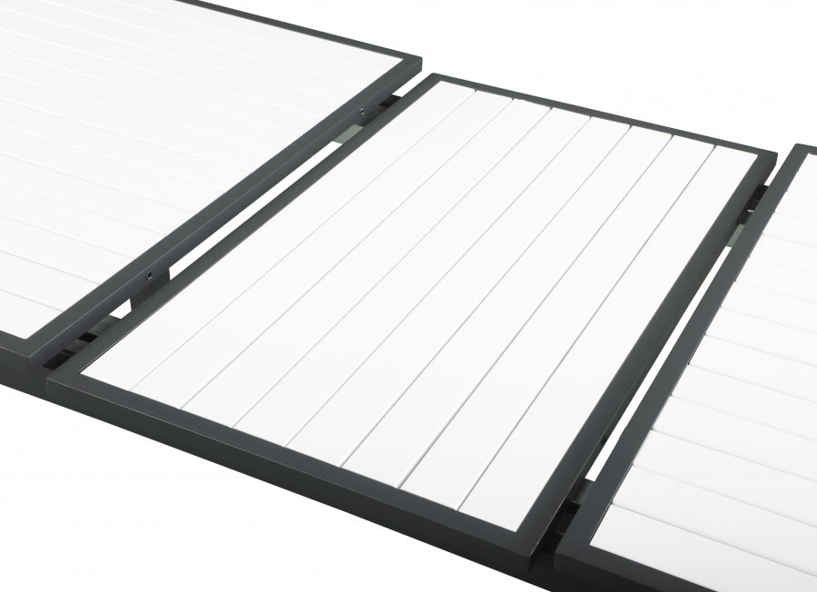 [HOT DEAL] Nizuc Aluminum / Polywood White Outdoor Patio Aluminum Dining Table