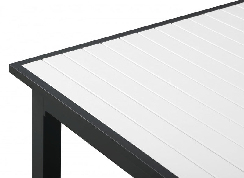 [HOT DEAL] Nizuc Aluminum / Polywood White Outdoor Patio Aluminum Dining Table