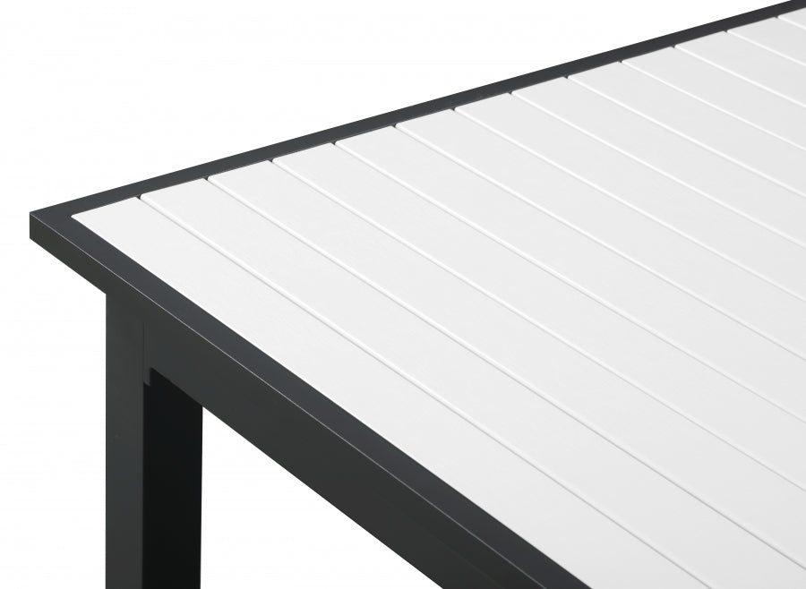 [HOT DEAL] Nizuc Aluminum / Polywood White Outdoor Patio Aluminum Dining Table