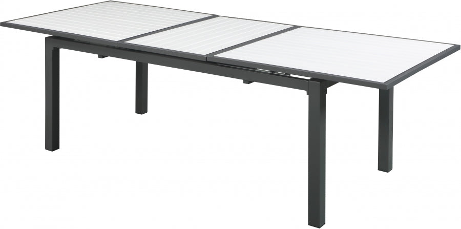 [HOT DEAL] Nizuc Aluminum / Polywood White Outdoor Patio Aluminum Dining Table