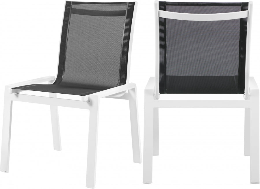 [HOT DEAL] Nizuc Mesh / Aluminum Black Outdoor Patio Aluminum Mesh Dining Chair (Set of 2)