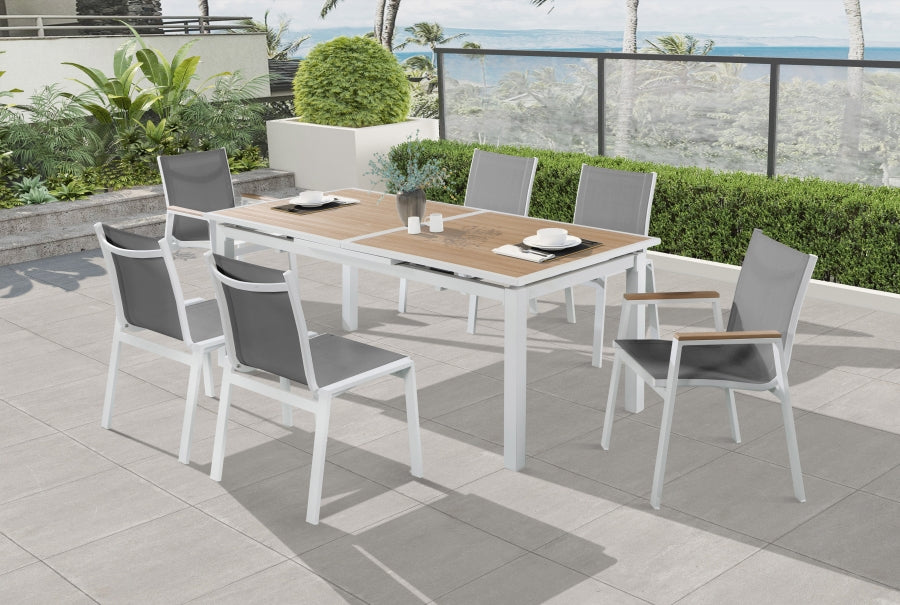 [HOT DEAL] Nizuc Mesh / Aluminum Grey Outdoor Patio Aluminum Mesh Dining Chair (Set of 2)