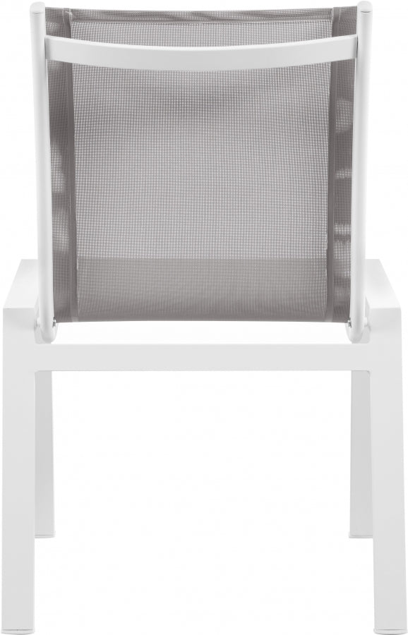 [HOT DEAL] Nizuc Mesh / Aluminum Grey Outdoor Patio Aluminum Mesh Dining Chair (Set of 2)