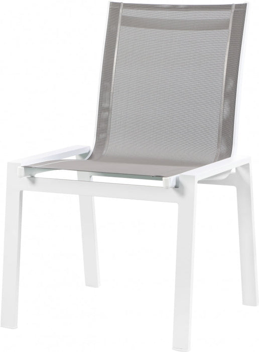 [HOT DEAL] Nizuc Mesh / Aluminum Grey Outdoor Patio Aluminum Mesh Dining Chair (Set of 2)
