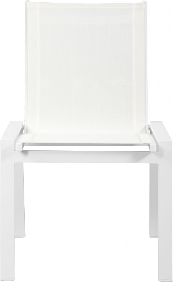 [HOT DEAL] Nizuc Mesh / Aluminum White Outdoor Patio Aluminum Mesh Dining Chair (Set of 2)