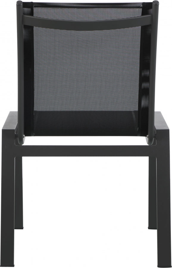 [HOT DEAL] Nizuc Mesh / Aluminum Black Outdoor Patio Aluminum Mesh Dining Chair (Set of 2)