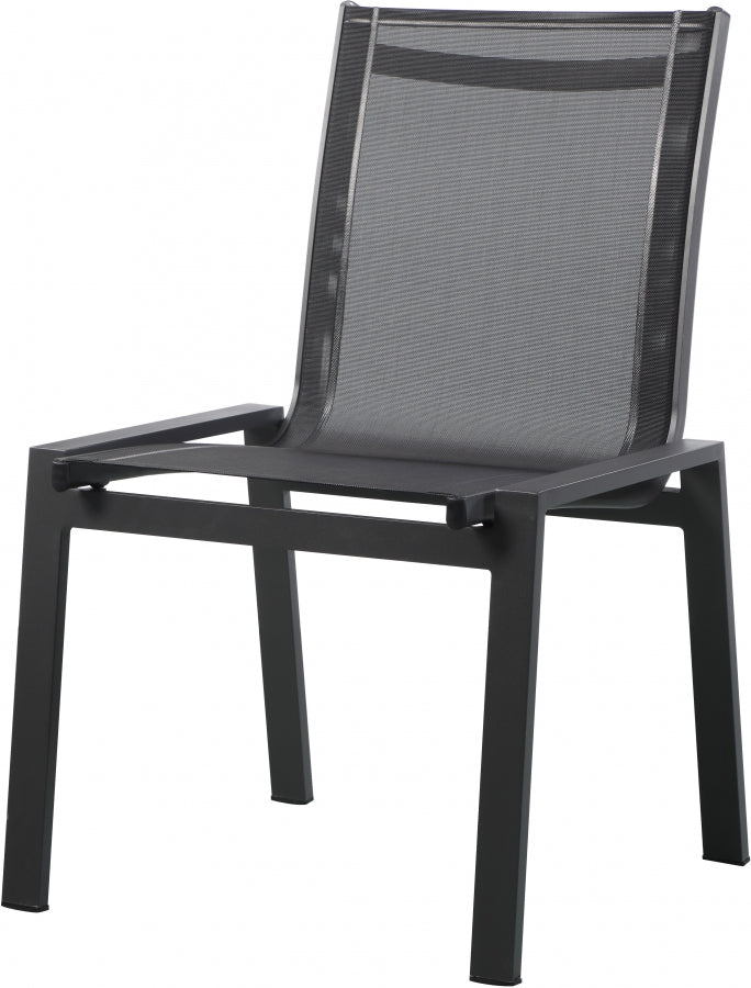 [HOT DEAL] Nizuc Mesh / Aluminum Black Outdoor Patio Aluminum Mesh Dining Chair (Set of 2)
