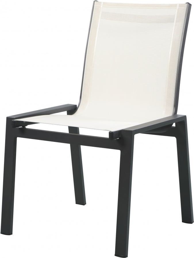 [HOT DEAL] Nizuc Mesh / Aluminum White Outdoor Patio Aluminum Mesh Dining Chair (Set of 2)