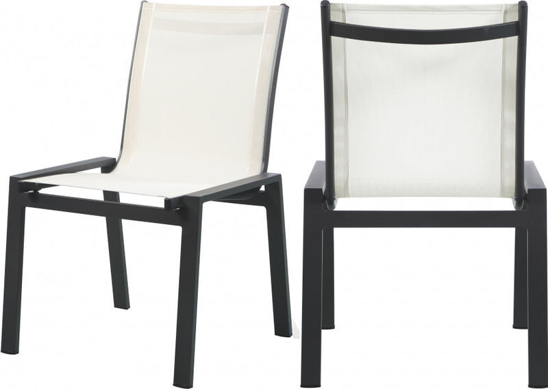 [HOT DEAL] Nizuc Mesh / Aluminum White Outdoor Patio Aluminum Mesh Dining Chair (Set of 2)