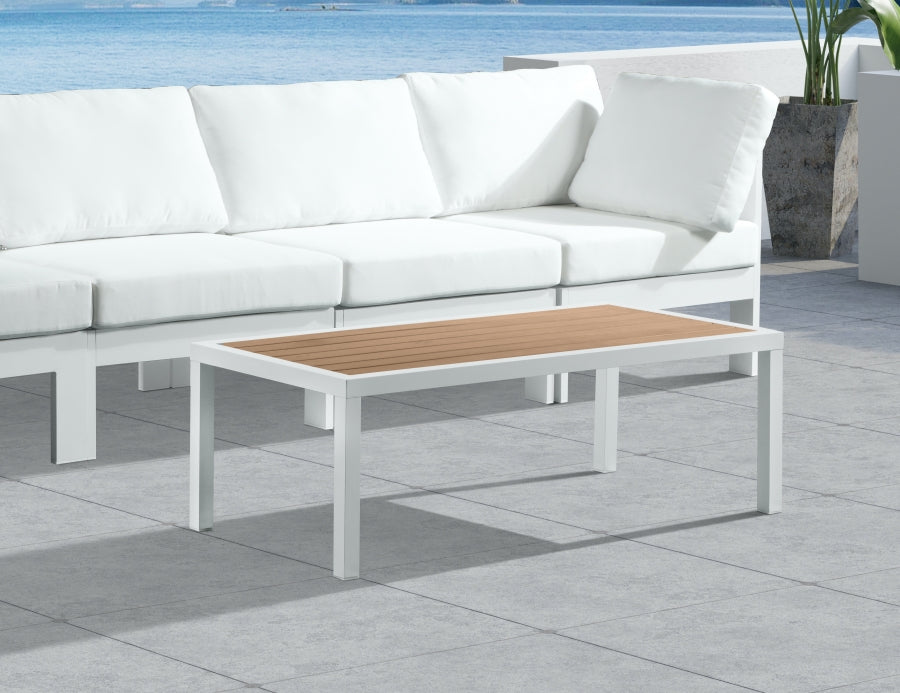 [HOT DEAL] Nizuc Aluminum / Polywood Brown Outdoor Patio Aluminum Coffee Table
