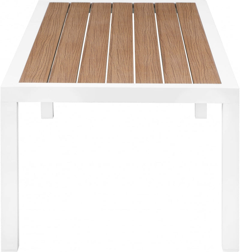 [HOT DEAL] Nizuc Aluminum / Polywood Brown Outdoor Patio Aluminum Coffee Table