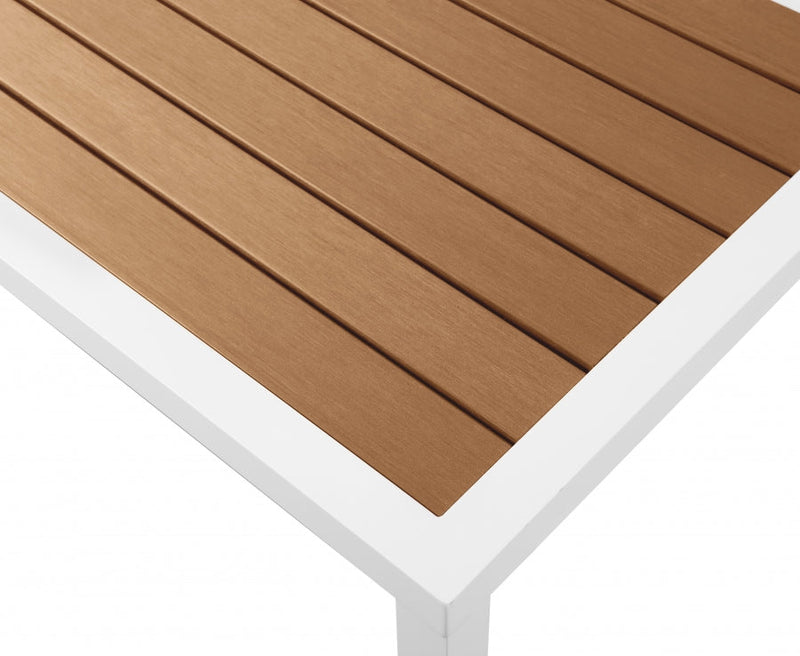 [HOT DEAL] Nizuc Aluminum / Polywood Brown Outdoor Patio Aluminum End Table