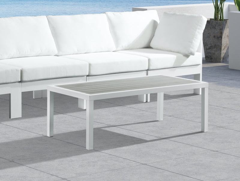 [HOT DEAL] Nizuc Aluminum / Polywood Grey Outdoor Patio Aluminum Coffee Table