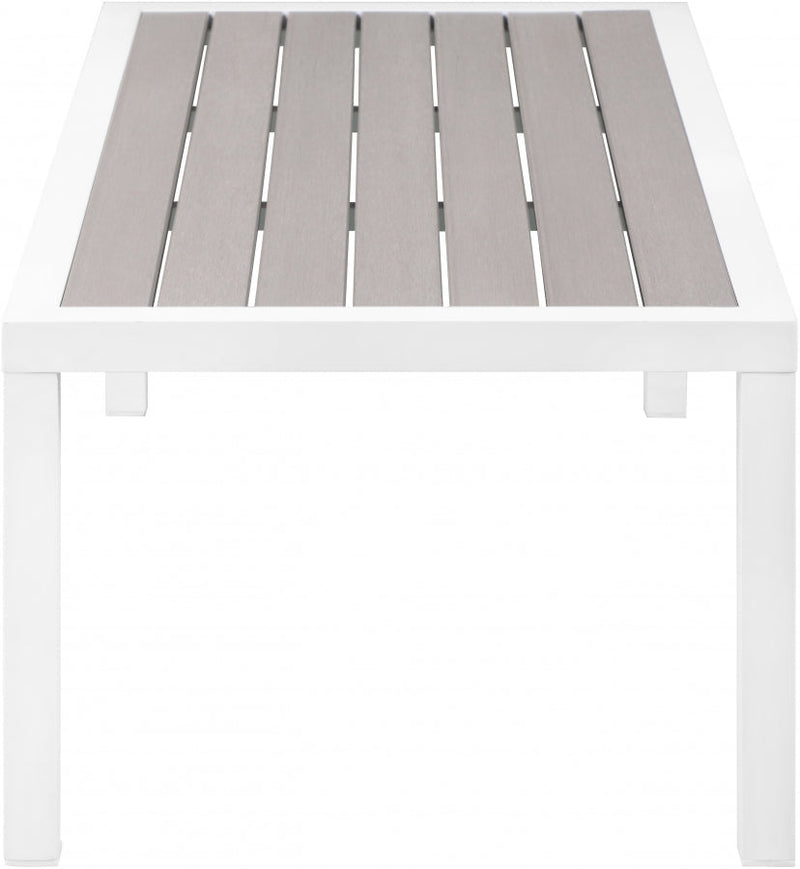 [HOT DEAL] Nizuc Aluminum / Polywood Grey Outdoor Patio Aluminum Coffee Table