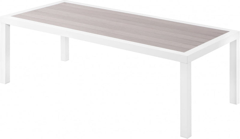 [HOT DEAL] Nizuc Aluminum / Polywood Grey Outdoor Patio Aluminum Coffee Table