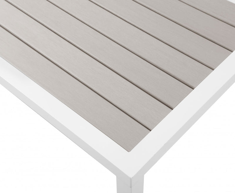 [HOT DEAL] Nizuc Aluminum / Polywood Grey Outdoor Patio Aluminum End Table