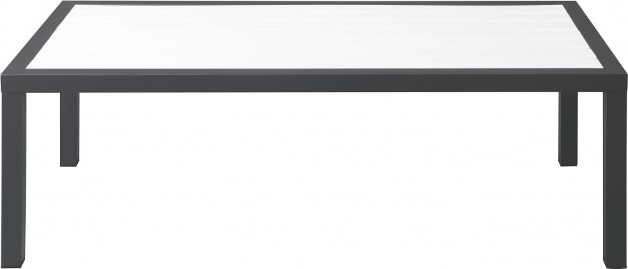 [HOT DEAL] Nizuc Aluminum / Polywood White Outdoor Patio Aluminum Coffee Table