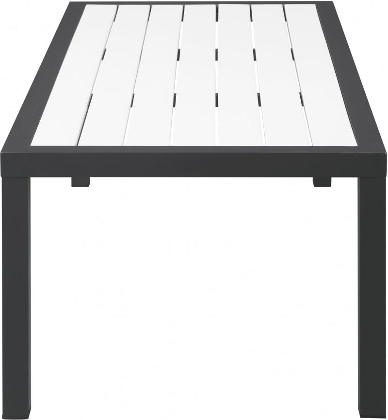 [HOT DEAL] Nizuc Aluminum / Polywood White Outdoor Patio Aluminum Coffee Table