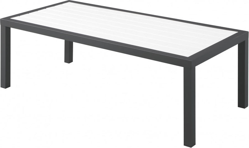 [HOT DEAL] Nizuc Aluminum / Polywood White Outdoor Patio Aluminum Coffee Table