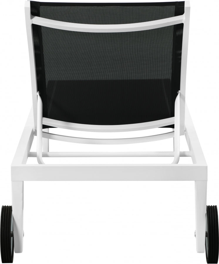 [HOT DEAL] Nizuc Mesh / Aluminum Black Outdoor Patio Aluminum Mesh Chaise Lounge Chair