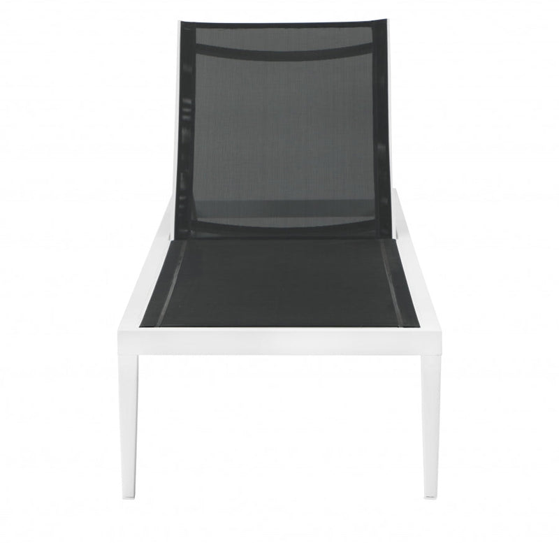 [HOT DEAL] Nizuc Mesh / Aluminum Black Outdoor Patio Aluminum Mesh Chaise Lounge Chair
