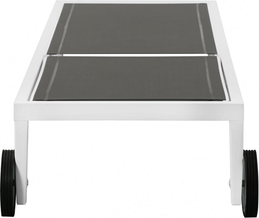 [HOT DEAL] Nizuc Mesh / Aluminum Grey Outdoor Patio Aluminum Mesh Chaise Lounge Chair