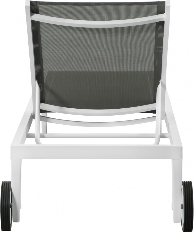 [HOT DEAL] Nizuc Mesh / Aluminum Grey Outdoor Patio Aluminum Mesh Chaise Lounge Chair