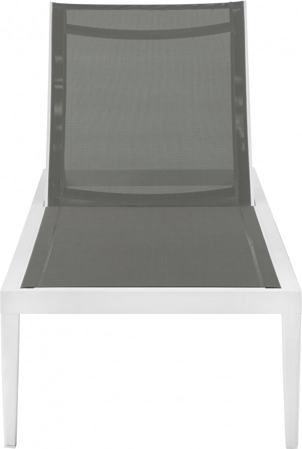 [HOT DEAL] Nizuc Mesh / Aluminum Grey Outdoor Patio Aluminum Mesh Chaise Lounge Chair
