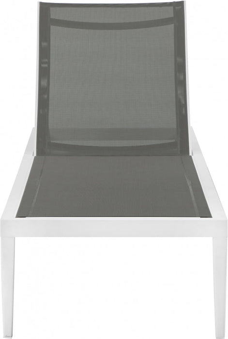 [HOT DEAL] Nizuc Mesh / Aluminum Grey Outdoor Patio Aluminum Mesh Chaise Lounge Chair