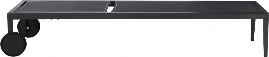 [HOT DEAL] Nizuc Mesh / Aluminum Black Outdoor Patio Aluminum Mesh Chaise Lounge Chair