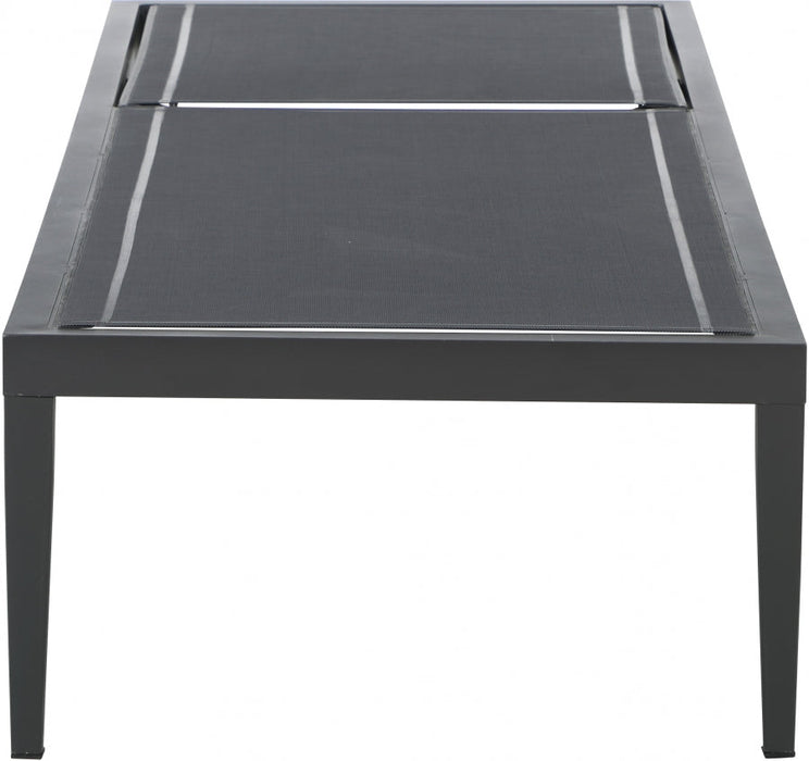 [HOT DEAL] Nizuc Mesh / Aluminum Black Outdoor Patio Aluminum Mesh Chaise Lounge Chair