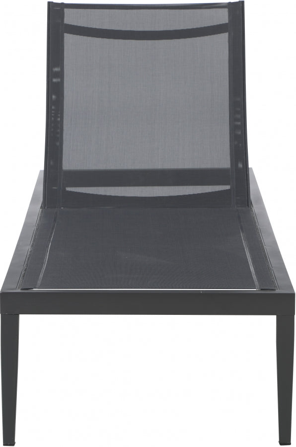 [HOT DEAL] Nizuc Mesh / Aluminum Black Outdoor Patio Aluminum Mesh Chaise Lounge Chair