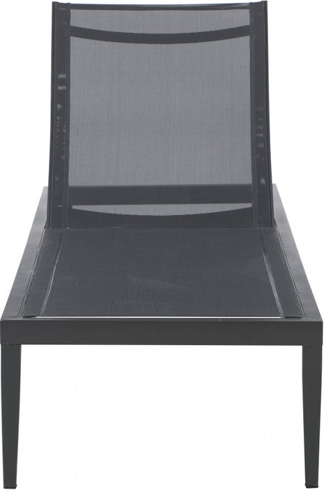 [HOT DEAL] Nizuc Mesh / Aluminum Black Outdoor Patio Aluminum Mesh Chaise Lounge Chair